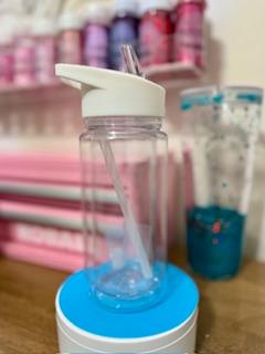10oz Kids Blank Snow Globe Sports Water Bottle With A White Lid