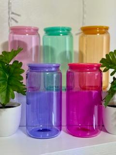 16oz NON GLITTER Glass Tumbler