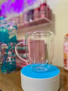 12oz Blank Snow Globe Glass Mug