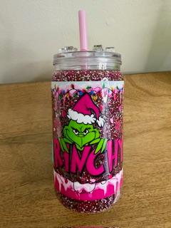 16 oz acrylic tumbler (Grinchy)