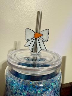 Frosty (Carrot) Bow Straw Topper