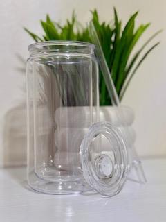 16 oz Clear Acrylic Blank Tumbler (Snow Globe)