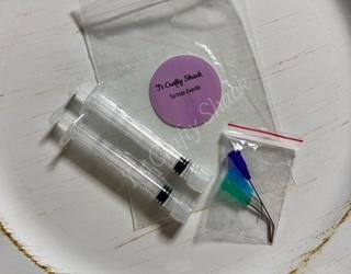 2 Syrings (Gas Bubbles)  & 3 Tips