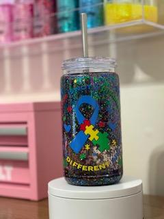 16 oz  Custom Autism Limited Edition Acrylic Tumbler