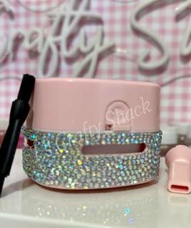 Pink Bling (Iridescent Silver) Desk Vaccum
