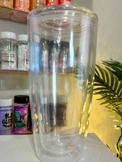 24 oz Clear Acrylic Football Tumbler