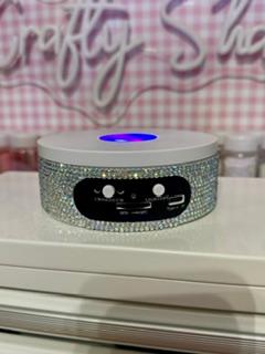 White Bling (Iridescent Silver) Tumbler Spinner w/ Built In Light