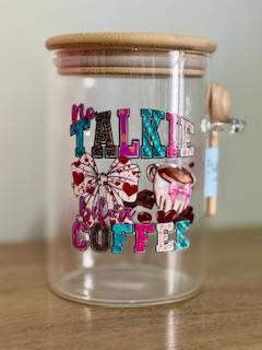 Coffee Ground Canister w/wooden spoon